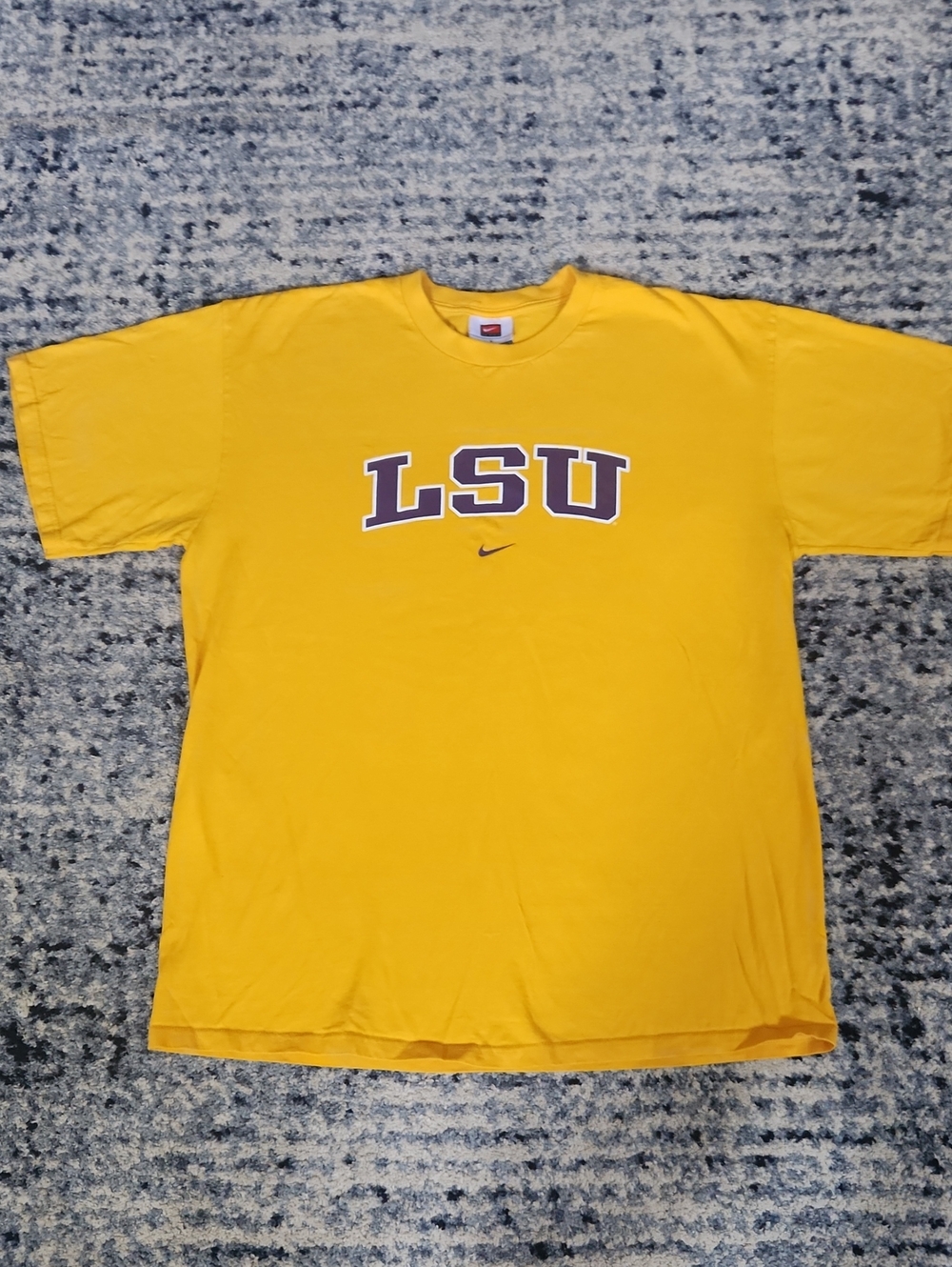 Nike Yellow LSU Logo Short Sleeve Tee